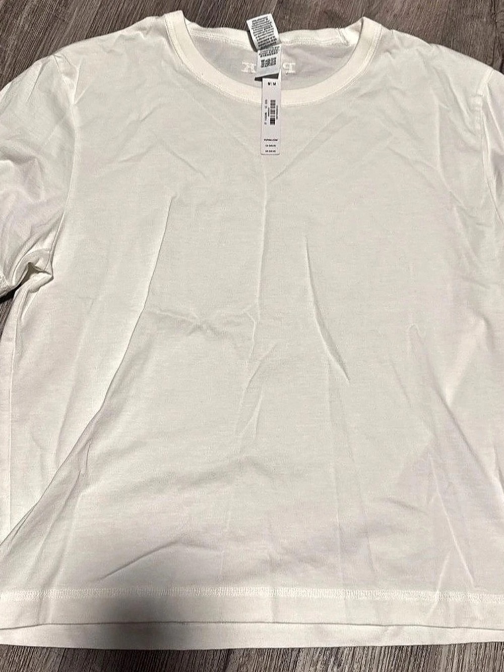PINK Short Sleeve Tee in White Size Medium NWT